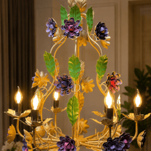 Antique Floral Iron Chandelier – Handcrafted Wrought Iron Luxury Chandelier | ALERIS