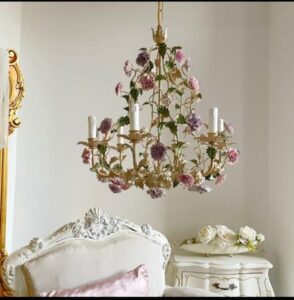 Antique Floral Iron Chandelier – Handcrafted Wrought Iron Luxury Chandelier | ALERIS